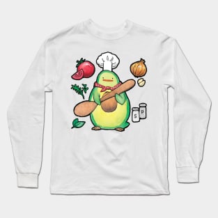 Avocado Chef Birdblob Long Sleeve T-Shirt